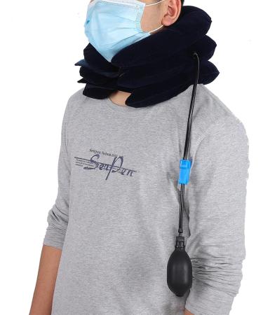Buy Inflatable Neck Brace & Stretching Device - Breathable Neck Traction Support for Pain Relief - International Shipping Available - Buy Online on GoSupps.com