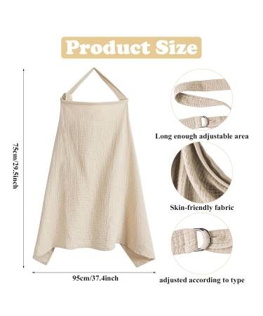 Still Towel: Soft & Breathable Breastfeeding Cover Scarf | Multi-Purpose Privacy Screen & Snacking Apron (Khaki) - Buy Online on GoSupps.com