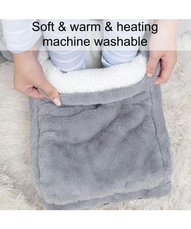 Petalum USB Electric Foot Warmers | Plush Heating Pillows & Slippers with 3 Temperature Levels - Soft Gray  - Buy Online on GoSupps.com