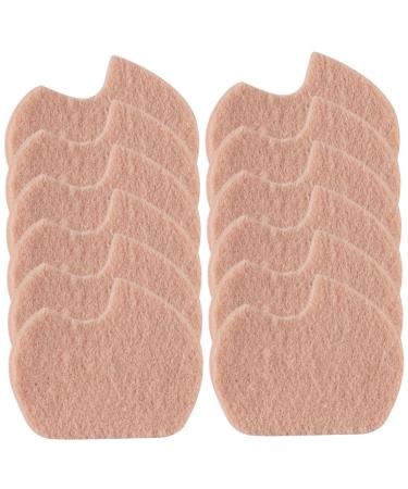 FRCOLOR 6 Pairs Forefoot Pad Shoe Pads Shoe Inserts Metatarsal Support Foot Reusable Pad Honeycomb Pads Forefoot Wear-Resist Pad Forefoot Sleeve Wool Felt Absorb Sweat Insole Miss Khaki 8.7X7CM