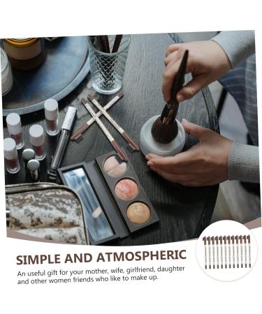 CANIGHT 12pcs Cosmetic Supplies Brow Pencil Brush Coffee Eyebrow Pencil Powder Wood - Buy Online on GoSupps.com