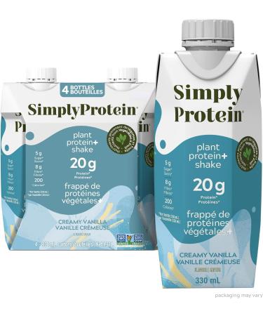Simply Protein Ready-To-Drink Vanilla Plant Protein Shake 330mL Bottle Pack of 4 High Protein Low Sugar & Dark Chocolate Almond Protein Bars Gluten Free Vegan High Protein Snacks 4 Ct - Buy Online on GoSupps.com