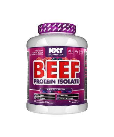 NXT Nutrition Beef Protein Isolate Powder - Protein Powder High in Natural Amino Acids - Paleo Keto Friendly - Dairy and Gluten Free - Muscle Recovery | 1.8kg | Mmmto Flavour - Buy Online on GoSupps.com