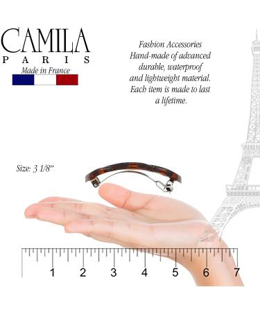 Camila Paris CP2425 French Tortoise Shell Hair Barrette for Women - Strong Hold Grip, Stylish No Slip Clip - Made in France - Buy Online on GoSupps.com