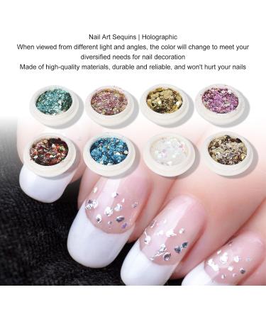 Manicure Glitter Non Toxic Multicolor Manicure Sequins for Household for Nail Shop - Buy Online on GoSupps.com
