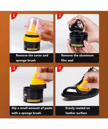 50ml Shoe Care Cream Shoe Cream with Sponge Applicator Shoe Polish Cream Intensive Leather Care and Nourishing Fade-Resistant Leather Repair Shoe Polish Cream to Restore Color natural color - Buy Online on GoSupps.com