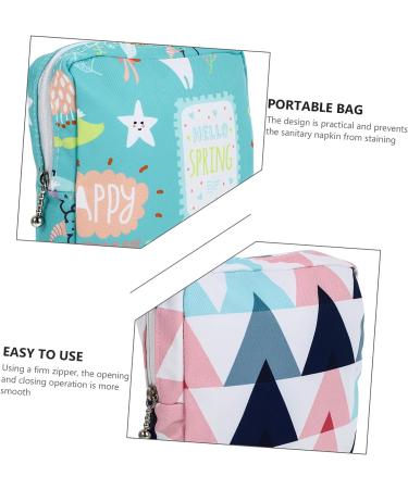 SECFOU 4pcs Sanitary Napkin Storage Bag - Travel Cosmetic Holder for Menstrual Pads & Women's Essentials - Buy Online on GoSupps.com
