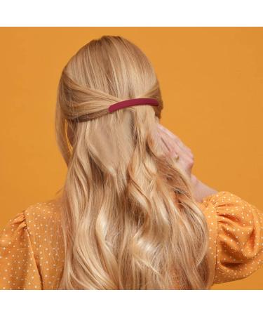 Bekecidi 6 PCS Matte Hair Clips Colored Hair Barrettes Metal Snap-on Hair Pins no Hair Damage Elegant French Clasp Hair Styling Clips for Girls Women(Rectangle) Crescent - Buy Online on GoSupps.com