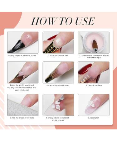 HJ-NAP017 Acrylic Nail French Manicure Powder - 28g/box Professional White Clear Red Nude Acrylic Nail System for Nail Extension - Buy Online on GoSupps.com