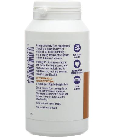 Dorwest Herbs Wheatgerm Oil Capsules for Dogs and Cats 200 Capsules Oil Capsules 200 ml - Buy Online on GoSupps.com