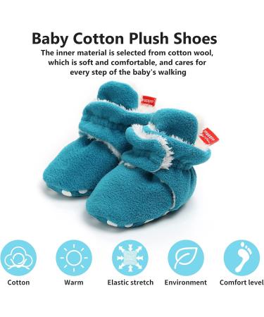 EDOTON Unisex Newborn Winter Boots - Warm & Non-Slip Bootie Socks 0-6 Months (Blue) - Buy Online on GoSupps.com