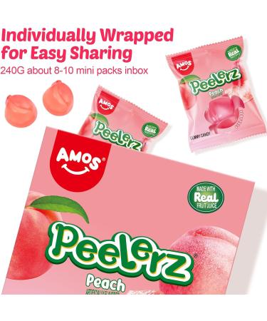 AMOS Peelerz Bonbons Gommeuse P ques Peach P che Pelable 3D Bonbon Candy Jus Fruits V ritables Fabriqu s Bonbon Gommeuse Pour C l brer F te - Emballage Bo te 240G - Buy Online on GoSupps.com