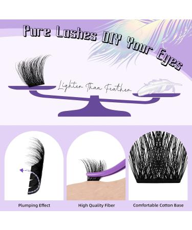 Lash Extension Kit F01 - 144 PCS Ultralight Eyelash Clusters & Tools | DIY Ultra-Soft False Eyelashes 8-18mm - Buy Online on GoSupps.com