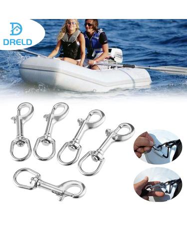 Swivel Eye Bolt Snap Hook Mount 316 Stainless Steel with Rubber Pad - Pack of 5 for Fishing Boat, Canoe & More - Buy Online on GoSupps.com