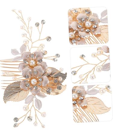IWOWHERO Hair Comb Bride Hair Accessory Princess Headband Wedding Hair Accessories Wedding Headdresss Aesthetic Hair Accessories Tiara Decor Flower Clip Pearl Diamond Bridesmaid - Buy Online on GoSupps.com