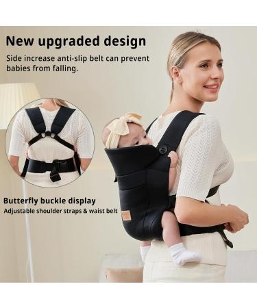 Buy VRBabies Ergonomic Baby Carrier for Newborns - Breathable & Adjustable - 0-2 Years (Black) - Ideal Back Carrier for Comfort & Support - Buy Online on GoSupps.com