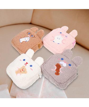 Lurrose 4-Piece Aunt's Towel Pocket Organizer - Stylish Storage Bag for Lipstick Wallet & Coins - Women's Polyester Makeup Pouches (13.5x13.5x4.5cm) - International Shipping Available - Buy Online on GoSupps.com