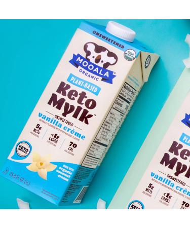Mooala  Organic Vanilla Crme Keto Mylk  1L (Pack of 6)  Shelf-Stable  Keto-certified  Non-Dairy  Gluten-Free  Plant-Based Milk With  1g Carb per Serving - Buy Online on GoSupps.com