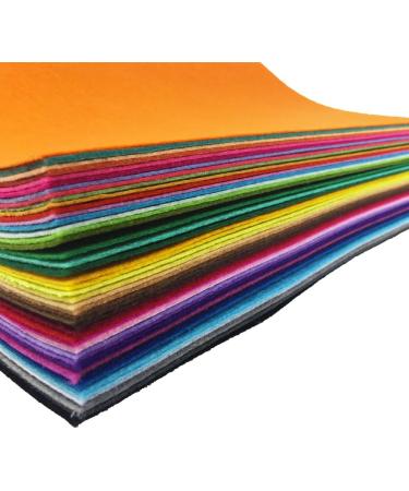 Flic-Flac 48PCS Assorted Color Felt Fabric Sheets 8 x 12 inches Sewing DIY Craft 1mm Thick - Buy Online on GoSupps.com