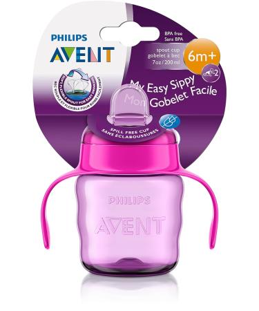 Philips Avent Auslauffl schchen Easy SIP - BPA-frei sp lmaschinenfest 200ml 6 Monate+ lila/rosa - SCF551/03 - Buy Online on GoSupps.com