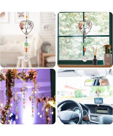 Tree of Life Heart Chakra Quartz Gemstone Suncatcher - Spiritual Gifts for Women - Buy Online on GoSupps.com