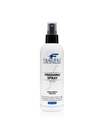 FRAGFRE Hair Finishing Spray 8 oz - Flexible Soft Hold - Hair Spray for Sensitive Skin - Fragrance Free Hypoallergenic Parabens Free - Non Irritating Quick Dry Denatured Alcohol - Gluten Free Vegan