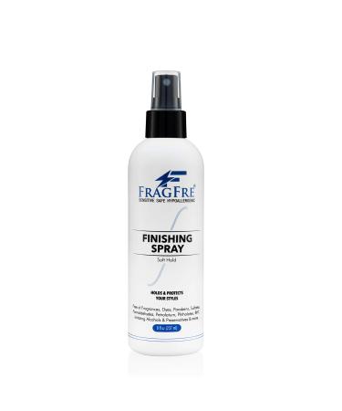 FRAGFRE Hair Finishing Spray 8 oz - Flexible Soft Hold - Hair Spray for Sensitive Skin - Fragrance Free Hypoallergenic Parabens Free - Non Irritating Quick Dry Denatured Alcohol - Gluten Free Vegan