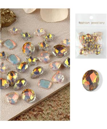 FEIlei 30Pack Fashion Glass Nail Art Jewelry Charms Crystal 3D Diamond Rhinestones DIY - Buy Online on GoSupps.com