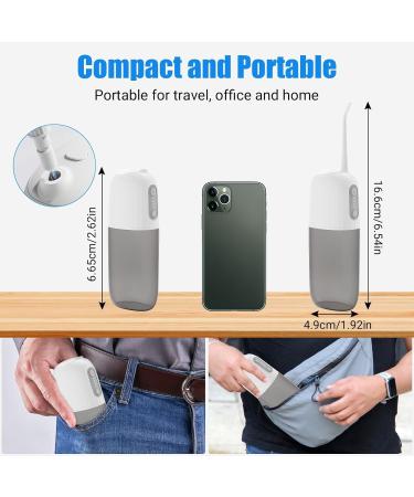 Portable Water Flosser for Teeth - IPX7 Waterproof Rechargeable Travel-Friendly - 200 ML Tank 4 Modes & 4 Jet Tips - Buy Online on GoSupps.com
