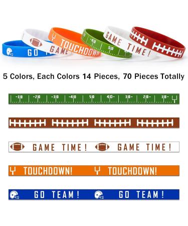 Football Silicone Bracelet Set - 70 Motivational Rubber Wristbands for Sport & Football Themed Events - Pink - Buy Online on GoSupps.com