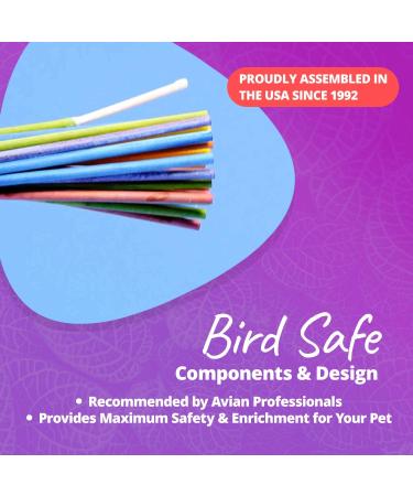 Super Bird Creations SB301 Chewable Paper Party Bird Toy - Large Size - Colorful Lollipop Sticks - 1 Pack - Buy Online on GoSupps.com