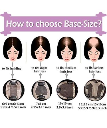 Silk-Co Hair Topper Real Hair - 10x12cm Toupet for Women Remy Silk Base Clip-In Extensions 25cm RabenSchwarz - Buy Online on GoSupps.com