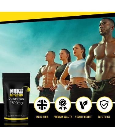 Nuke Nutrition D Mannose Capsules 1500mg | 180 Capsules for UTI Relief | Natural Cranberry Pills for Cystitis Treatment | UTI Alternative to Antibiotics - Buy Online on GoSupps.com