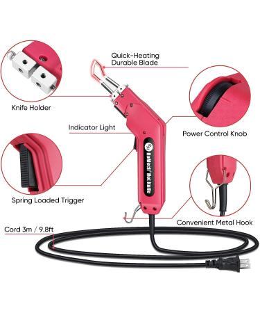RoMech Pro Electric Rope Cutter - Hot Knife Heat Sealer with Adjustable Power - Cutting Tool Kit with Blades & Accessories (100W RM-014) - Buy Online on GoSupps.com