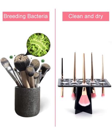 VIFER 26 Holes Makeup Brush Holder Foldable Black Cosmetic Organizer for International Shipping - Buy Online on GoSupps.com