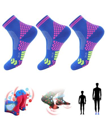 3/5PCS HIGHERSOCKS 2023 Far Infrared Schorl Titanium Ion Heightening Booster Socks Breathable Comfort Tourmaline Slimming Health Compression Socks for Women and Men Breathable ( Color : D Size : Medium D