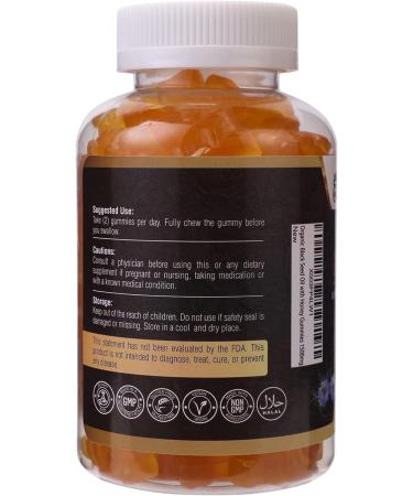 Doc Mila Organic Black Seed Oil Gummies 1500mg with Honey - Pineapple Flavor | Gluten Free, Vegetarian Capsules | Non-GMO Softgels - Buy Online on GoSupps.com