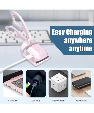 Heated Eyelash Curler - Quick & Natural Curling, Long-Lasting Electric USB Rechargeable Lash Curler - Lasts All Day | Upgrade Model - Buy Online on GoSupps.com
