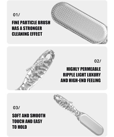 Meindin Pumice Stone Foot File | 2 in 1 Foot Rasp for Cracked Heel - Dead Skin Removal Professional Scrubber Callus Remover Multi Purpose Pedicure Tools Transparent Gray - Buy Online on GoSupps.com
