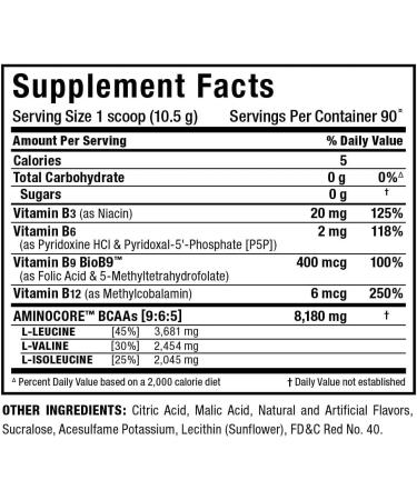 AllMAX Nutrition AminoCore - 90 Servings Fruit Punch - Buy Online on GoSupps.com