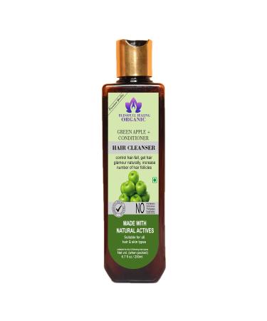 Blessfull Healing Organic Green Apple + Conditioner Hair Cleanser | Shampoo 300 ML (Packing May Vary)