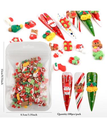 FEIlei 1Bag Resin Christmas Charms Christmas Flatback Decoration Ornaments for Nail Art Craft Making DIY Crafts - Buy Online on GoSupps.com
