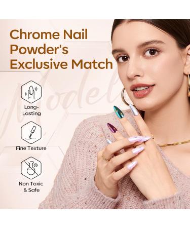 Modelones No Wipe Gel Top Coat High Gloss Long Lasting 10ml UV Soak Off Nail Polish for Home & Salon Use - Perfect for Chrome & Clear Gel - Buy Online on GoSupps.com