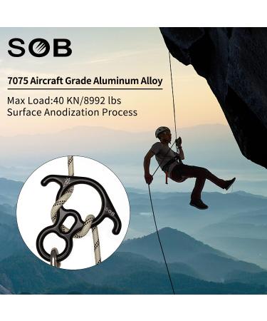 40KN Rescue Figure 8 Descender - Rock Climbing Belay Rappel Equipment - Buy Online on GoSupps.com