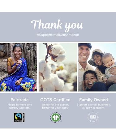 Indi by Kishu Baby Organic Paci Blanket - Fairtrade GOTS Certified Cotton Muslin Mini Baby Blanket (Sage) - Buy Online on GoSupps.com