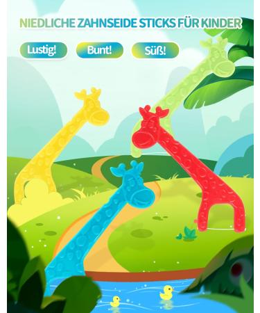 Buy Dnours Zitfri 160 Dental Floss Sticks for Kids - Fun Giraffe Design Slip-Resistant & Child-Friendly | Ideal for International Shipping - Buy Online on GoSupps.com