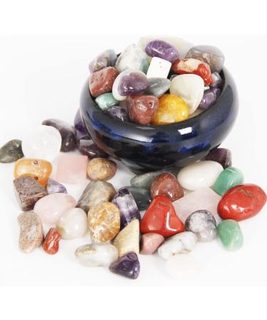 500g Large Mixed Crystal Chips & Stones | Gemstone Drums Healing Stones Gift Boxed | Perfect for Crystal Charging - Buy Online on GoSupps.com