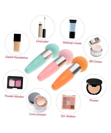 Shop Housoutil 3pc Foundation Sponge & Brush Set | Powder & Concealer Brushes for Flawless Makeup - Travel-Friendly Makeup Tools - Buy Online on GoSupps.com