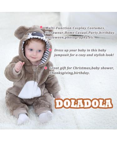 Doladola Unisex Baby Koala Romper | Spring Autumn Flannel One Piece Pyjamas | 3.5-4.5 Years - Buy Online on GoSupps.com