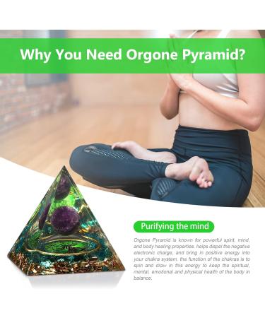 Tree of Life Amethyst Orgone Pyramid - Positive Energy Chakra Healing - Meditation Yoga - Home Decor - 6CM - Buy Online on GoSupps.com